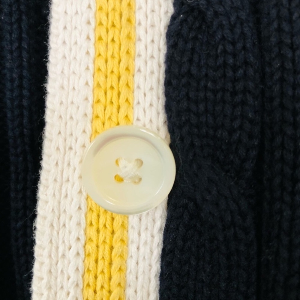 Ralph Lauren Sport Cardigan cable knit 100% cotton size XS Beige - Picture 4 of 5